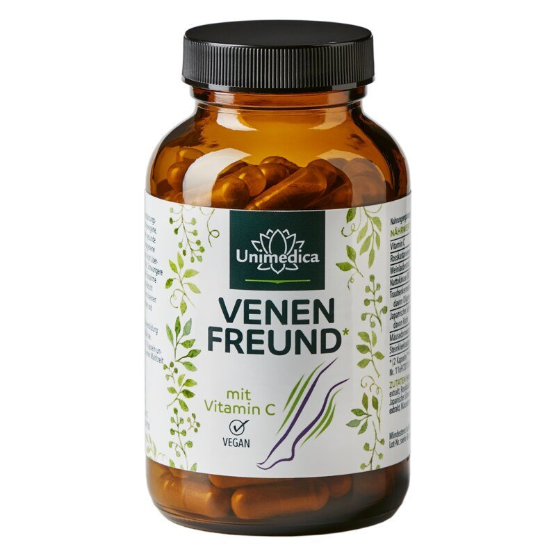 Venenfreund* - Komplex mit Vitamin C - 120 Kapseln - Nahrungsergänzung - Unimedica - Kornkammer Natur