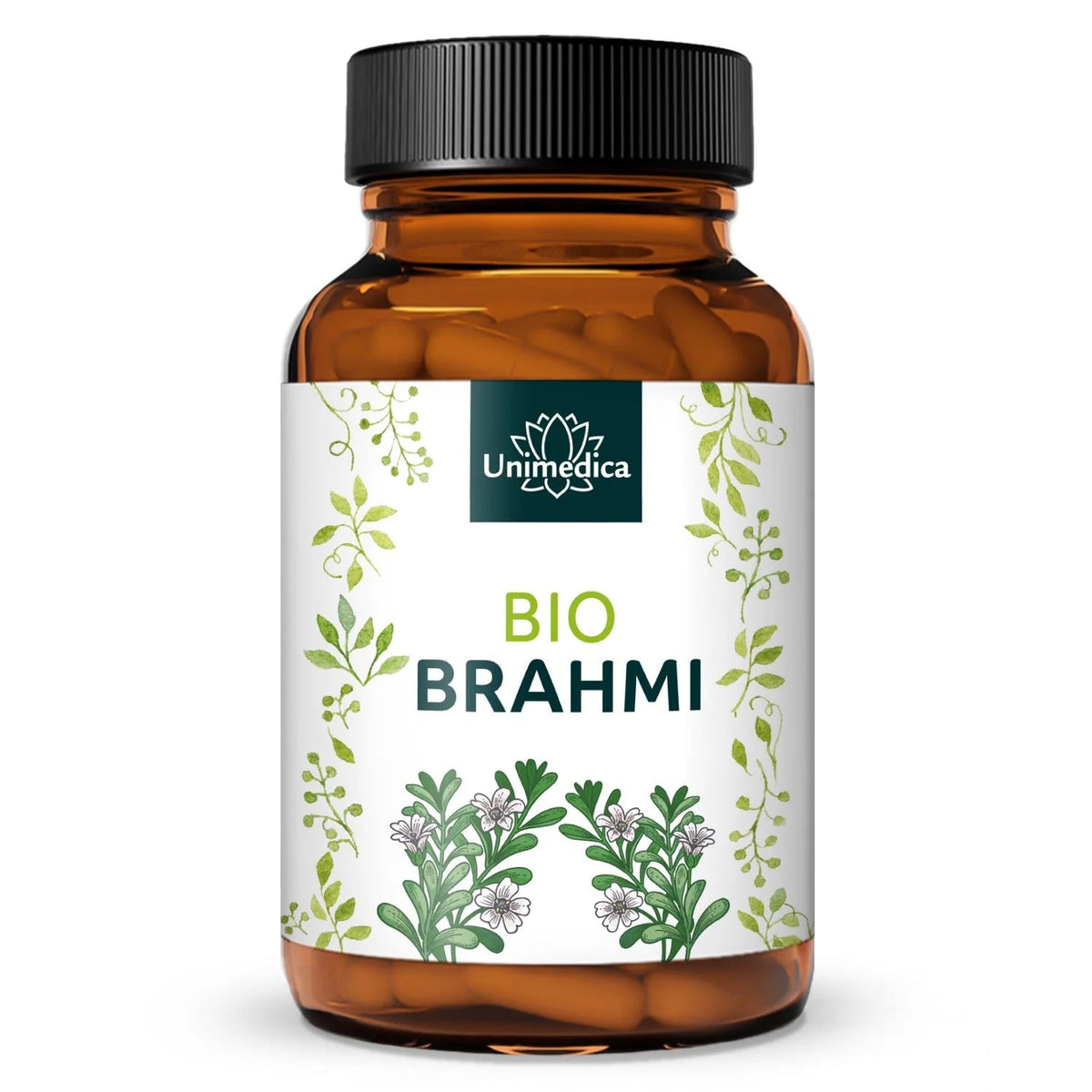 Bio Brahmi - 1.000 mg pro Tagesdosis (2 Kapseln) - 150 Kapseln - Nahrungsergänzung - Unimedica -Kornkammer Natur
