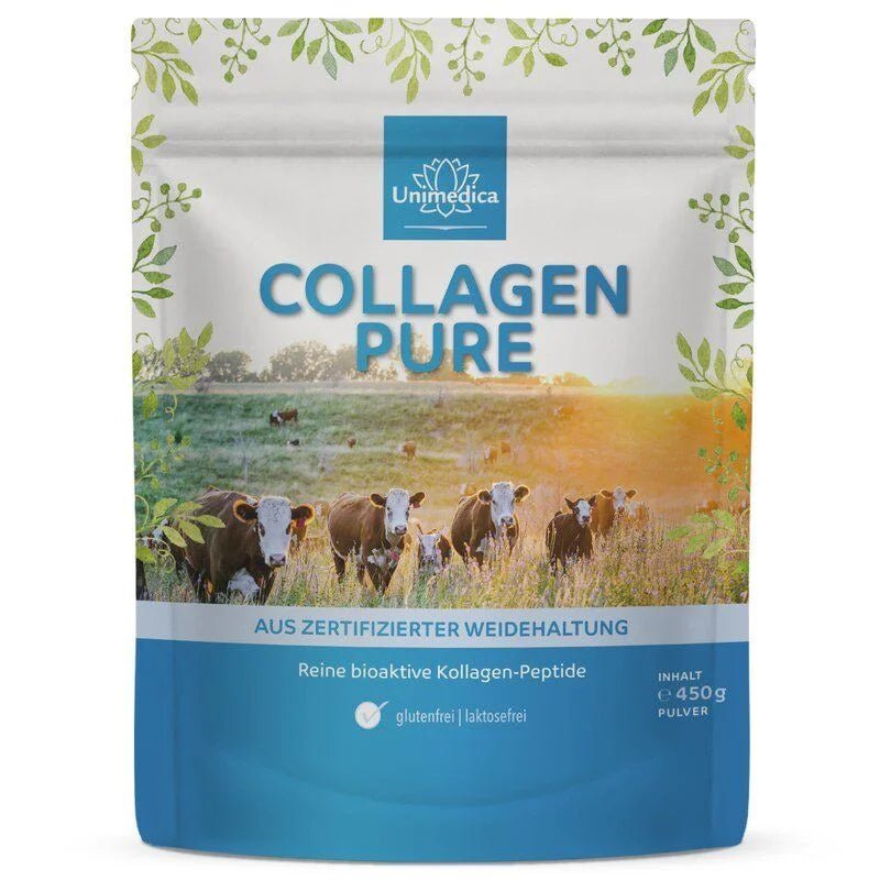 Collagen Pure - Kollagenprotein - aus zertifizierter Haltung - 450 g Pulver - Nahrungsergänzung - Unimedica