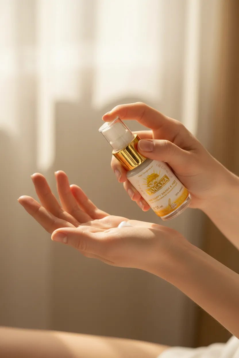 999 Happy Hands & Feet - Hand - & Fußcreme mit 999 Feingold - Yogana - Creme - Yogana Kornkammer Natur, Anwendung