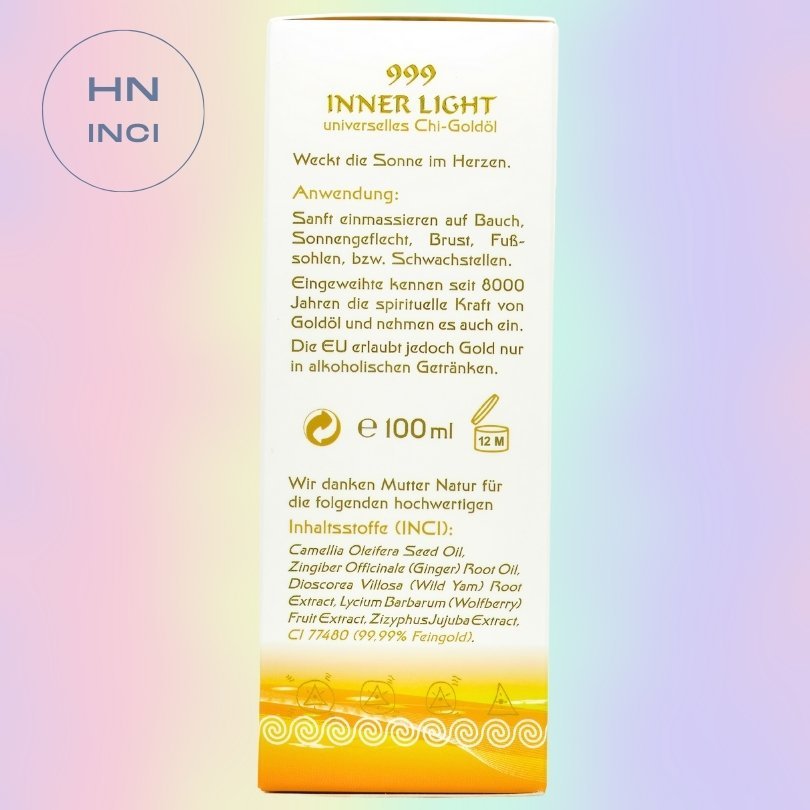 999 Inner Light HN Herz Niere Goldöl - Körperöl Yogana Kornkammer Natur