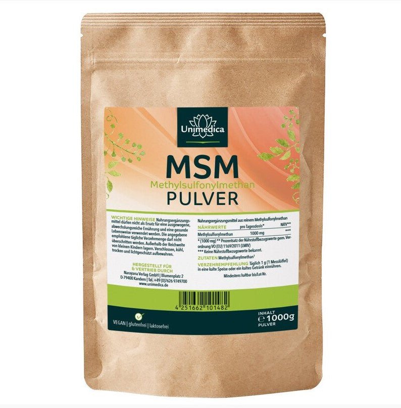 Hochreines MSM Pulver von Kornkammer Natur in 1kg Verpackung