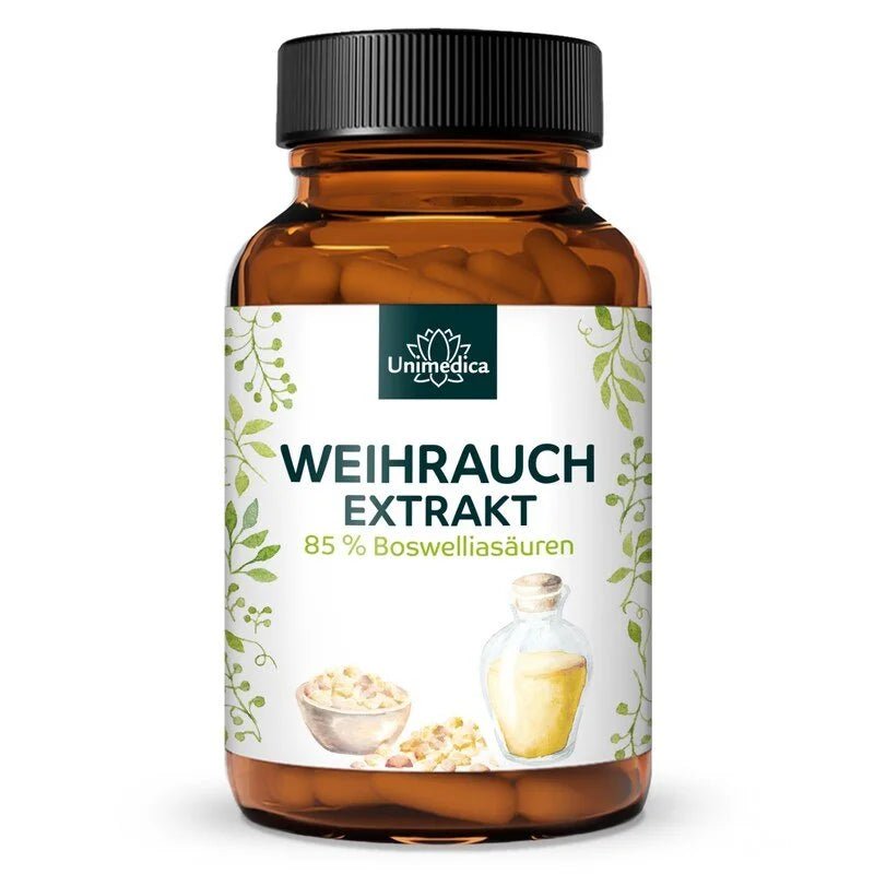 Weihrauch Extrakt - 85 % Boswelliasäuren - 375 mg pro Kapsel - 240 Kapseln - NahrungsergänzungUnimedica Kornkammer Natur