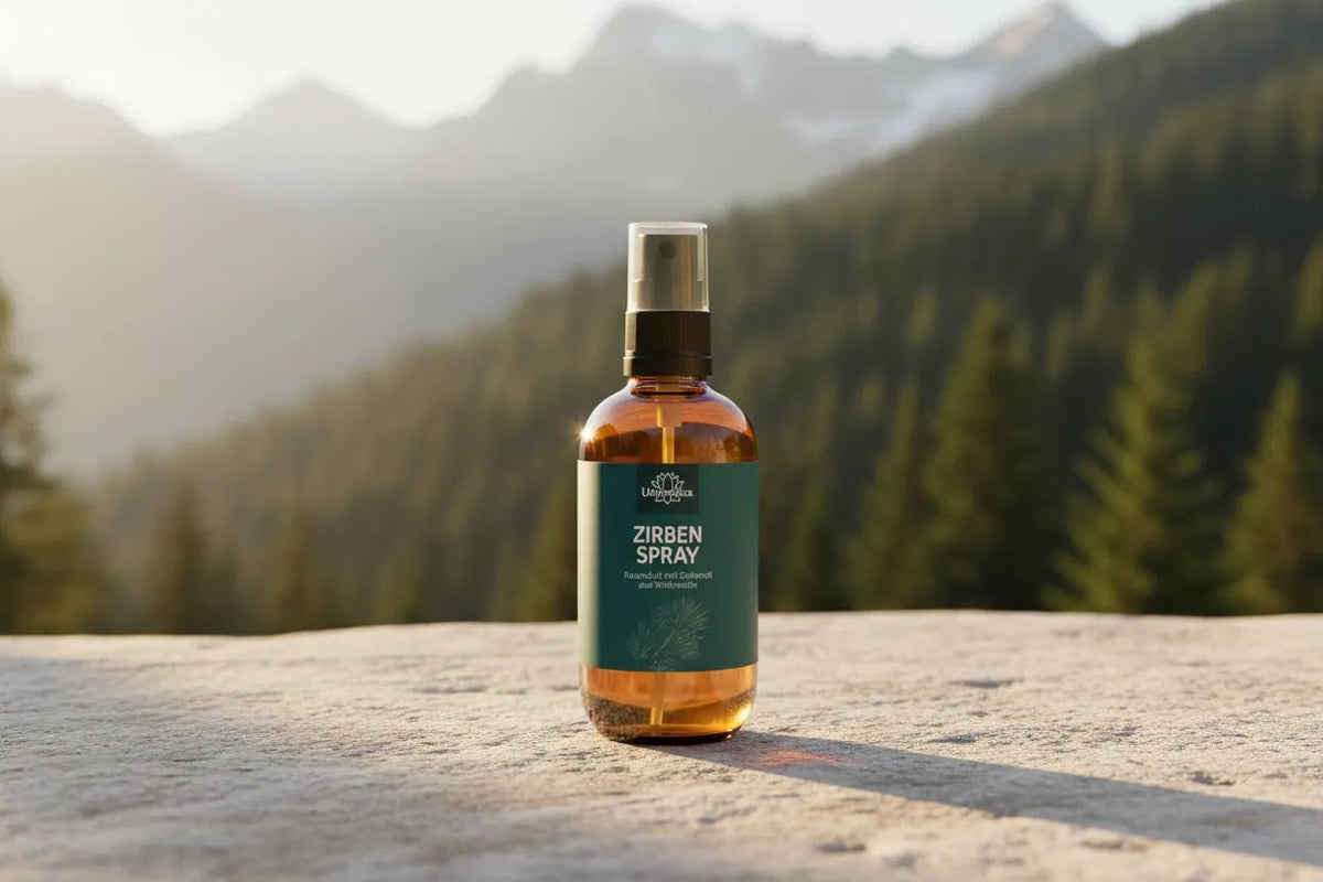 Zirbenspray - Raumduft mit Zirbenöl aus Wildwuchs - 100 ml - Unimedica - Raumspray - Kornkammer Natur