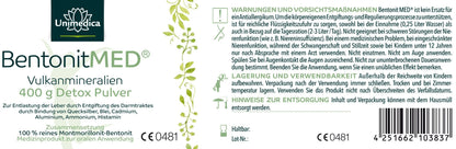 Bentonit Med® Detox Pulver - 400 g - NahrungsergänzungUnimedica Kornkammer Natur
