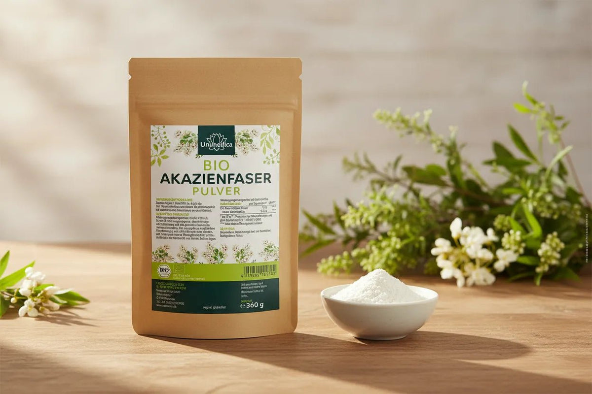 Bio Akazienfaser Pulver - 360 g - NahrungsergänzungUnimedica Kornkammer Natur
