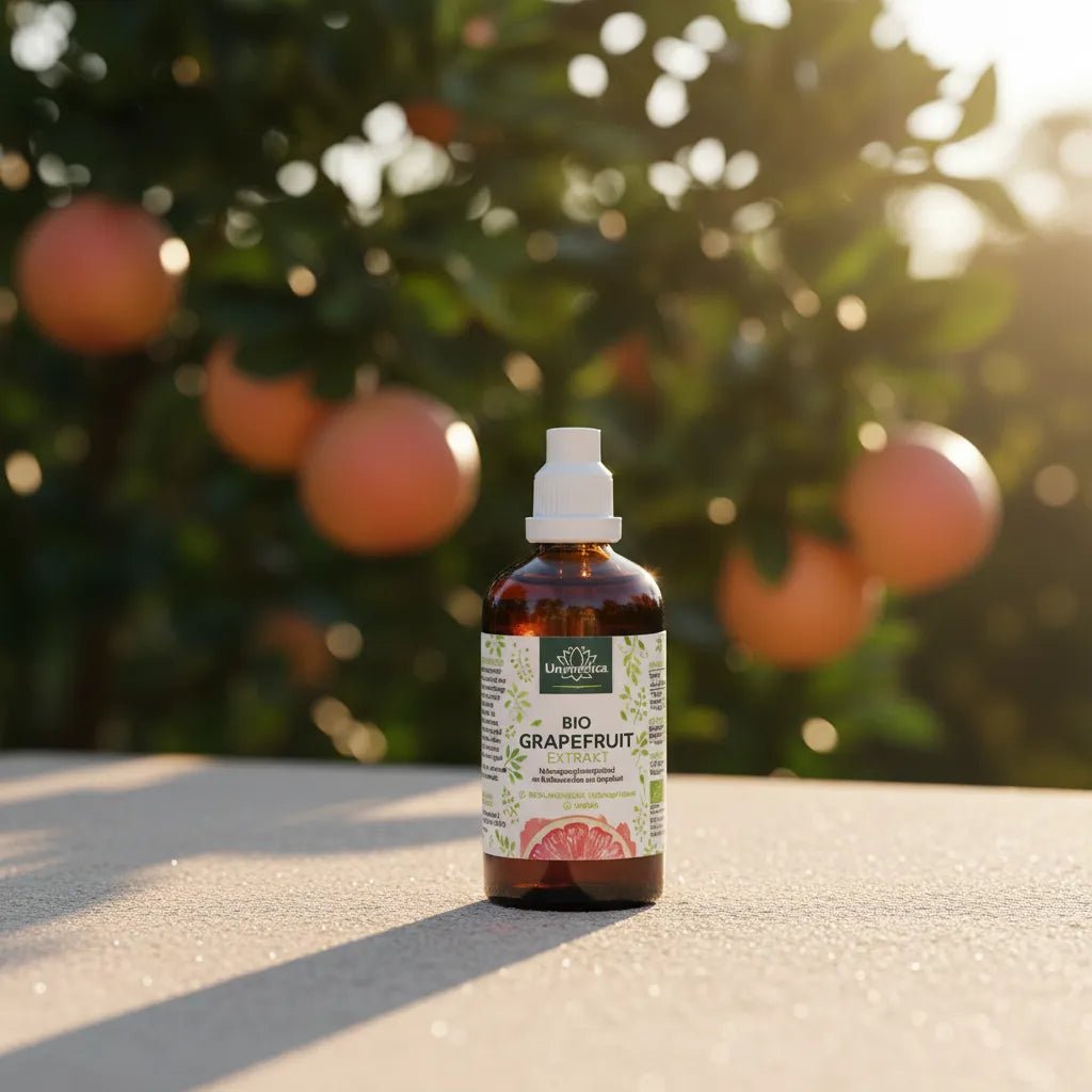 Bio Grapefruitkernextrakt - 2600 mg pro Tagesdosis (3 x 20 Tropfen) - 100 ml - Nahrungsergänzung - Unimedica - Kornkammer Natur
