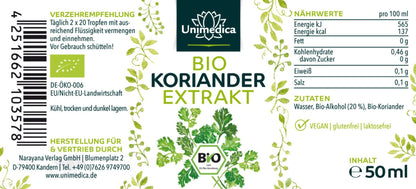 Koriander Extrakt Bio - NahrungsergänzungUnimedica Kornkammer Natur