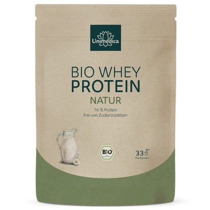 Bio Whey Protein - Natur - 76 % Protein - 1 kg - NahrungsergänzungUnimedica Kornkammer Natur