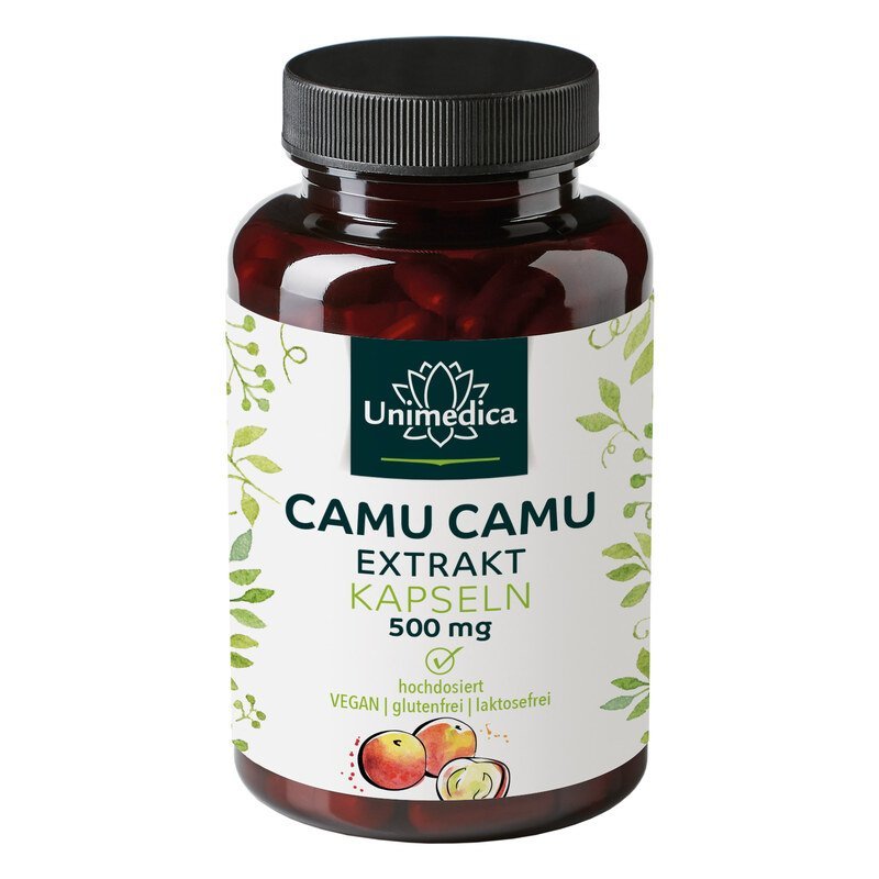 Camu Camu Extrakt - 500 mg - 120 Kapseln - Nahrungsergänzung Unimedica Kornkammer Natur