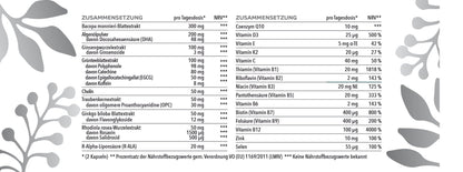Gedächtnis* Komplex mit Ginkgo Extrakt - 120 Kapseln - NahrungsergänzungUnimedica Kornkammer Natur