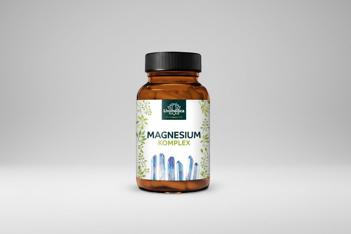 Magnesium Komplex - 417 mg elementares Magnesium pro Tagesdosis (2 Kapseln) - 180 Kapseln - Nahrungsergänzung Unimedica