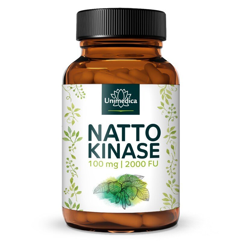 Nattokinase - 100 mg / 2000 FU pro Tagesdosis - Nahrungsergänzung Unimedica - Kornkammer Natur