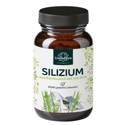 Silizium aus Bambusextrakt mit Zink - 250 mg pro Tagesdosis - 60 Kapseln - Nahrungsergänzung Unimedica Kornkammer Natur