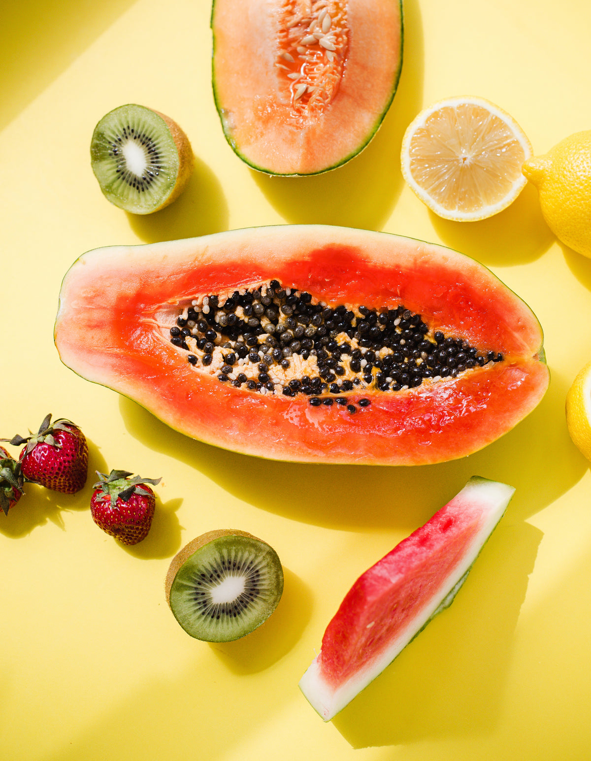 Papaya mit verschiedenem Obst