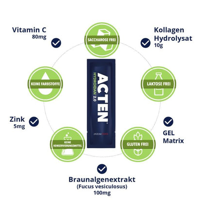 ACTEN Gel - Kollagen - Peptide mit Vitamin C &amp; Zink für Gelenke und Knochen - NahrungsergänzungActen AG Kornkammer Natur