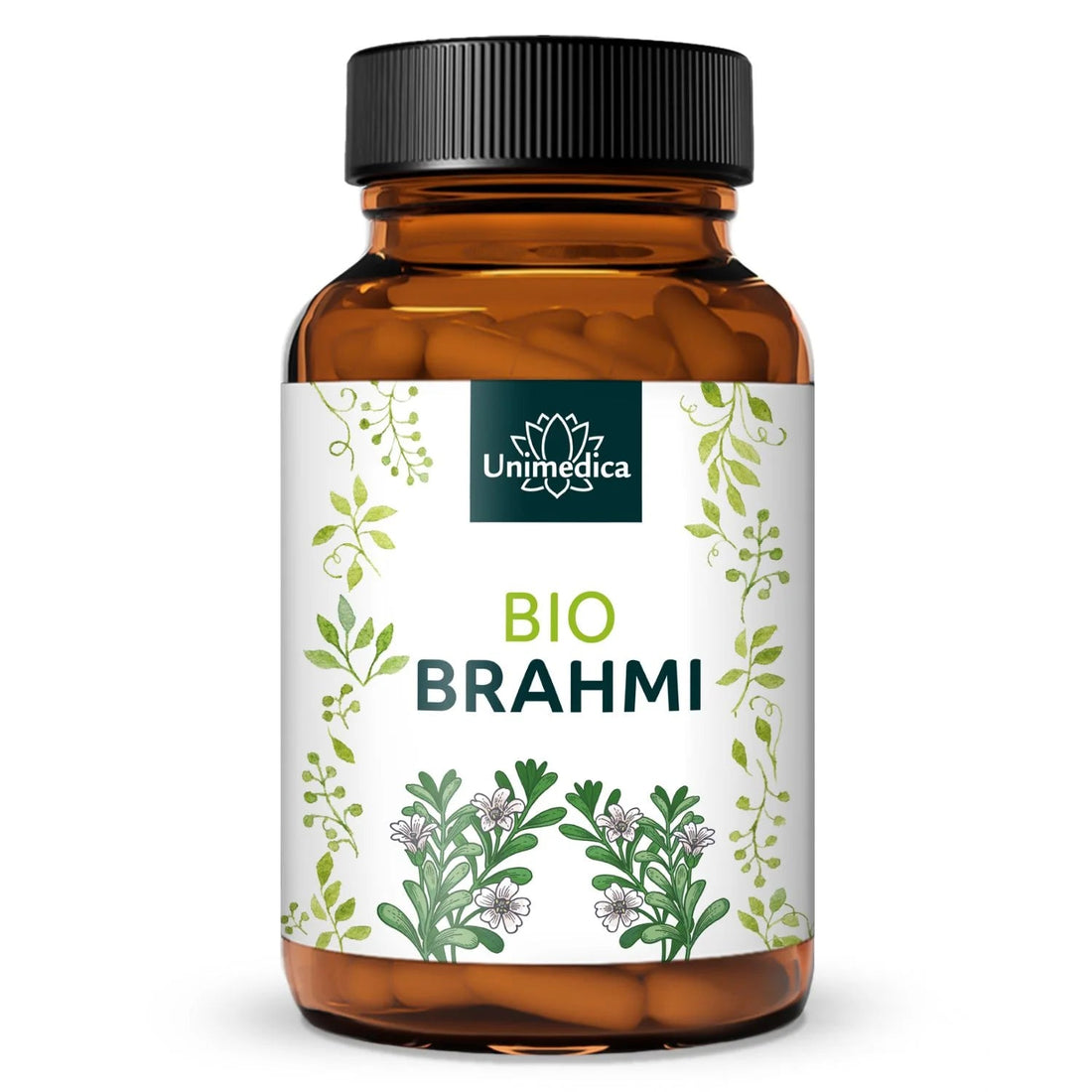 Bio Brahmi - 1.000 mg pro Tagesdosis (2 Kapseln) - 150 Kapseln - Nahrungsergänzung - Unimedica -Kornkammer Natur