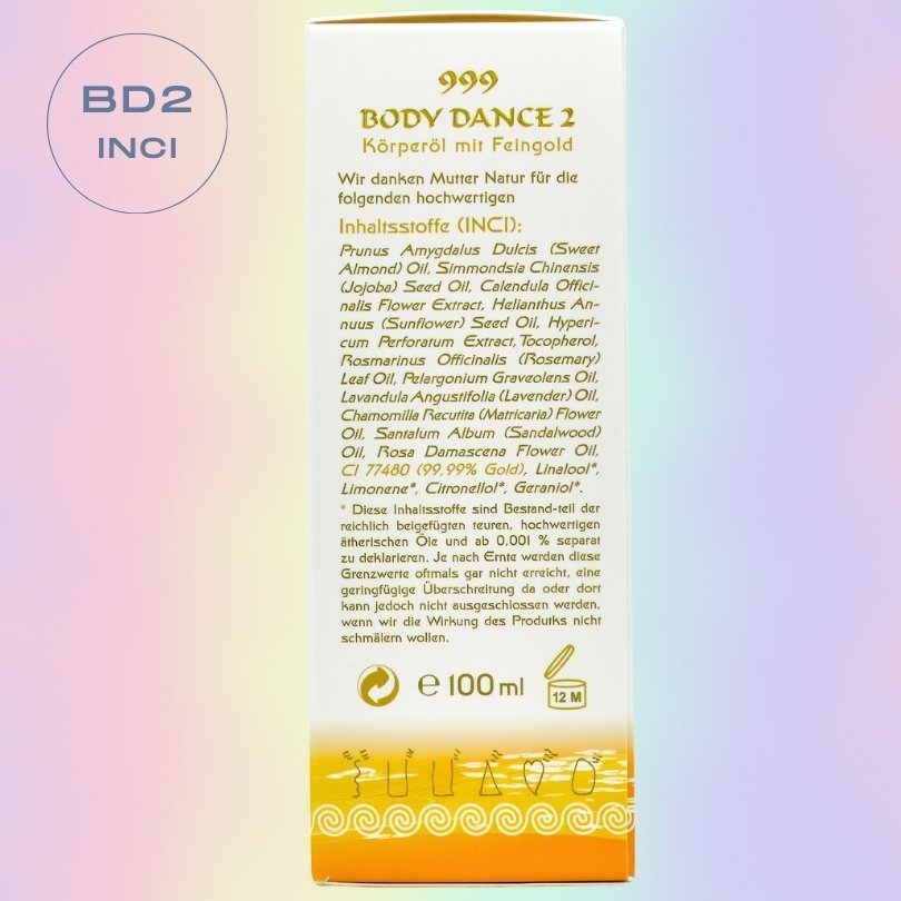 999 Body Dance 2 Körperöl (Herzöffner) - Körperöl/lotion Yogana Kornkammer Natur