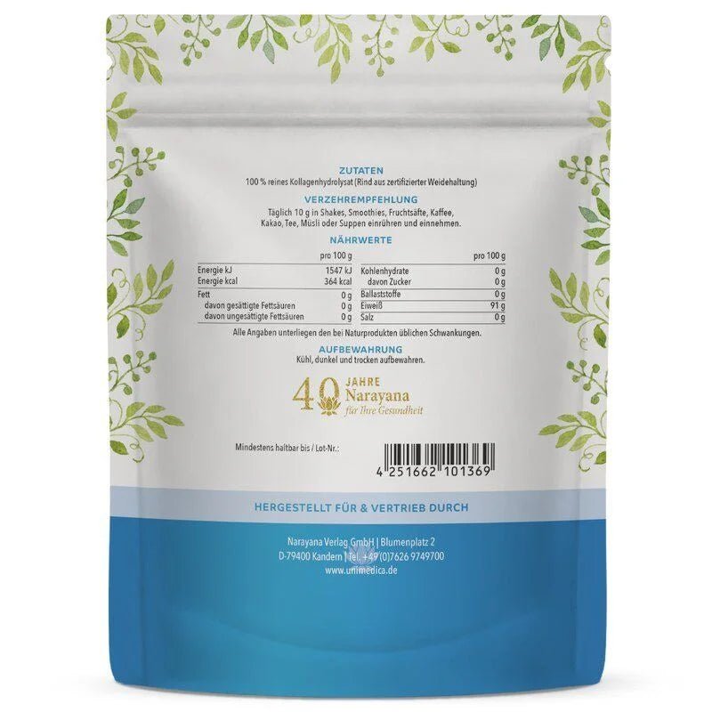 Collagen Pure - Kollagenprotein - aus  zertifizierter Haltung - 450 g Pulver - Nahrungsergänzung - Unimedica