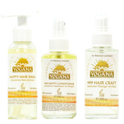 Golden Haar Trio Set zur Haarpflege von Yogana - HaarprodukteYogana Kornkammer Natur