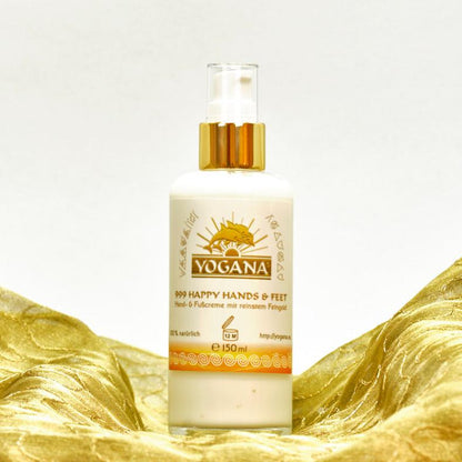 999 Happy Hands &amp; Feet - Hand - &amp; Fußcreme mit 999 Feingold - Yogana - CremeYogana Kornkammer Natur