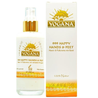 999 Happy Hands &amp; Feet - Hand - &amp; Fußcreme mit 999 Feingold - Yogana - CremeYogana Kornkammer Natur