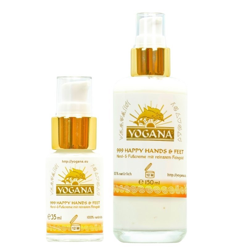 999 Happy Hands &amp; Feet - Hand - &amp; Fußcreme mit 999 Feingold - Yogana - Creme - Yogana Kornkammer Natur