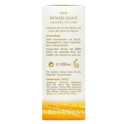 999 Inner Light BC Blut Chi Goldöl - Körperöl/lotionYogana Kornkammer Natur