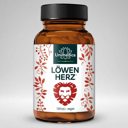 Löwenherz* - Komplex mit Kalium, Weißdornextrakt, OPC, Q10, Thiamin - 120 Kapseln - NahrungsergänzungUnimedica Kornkammer Natur