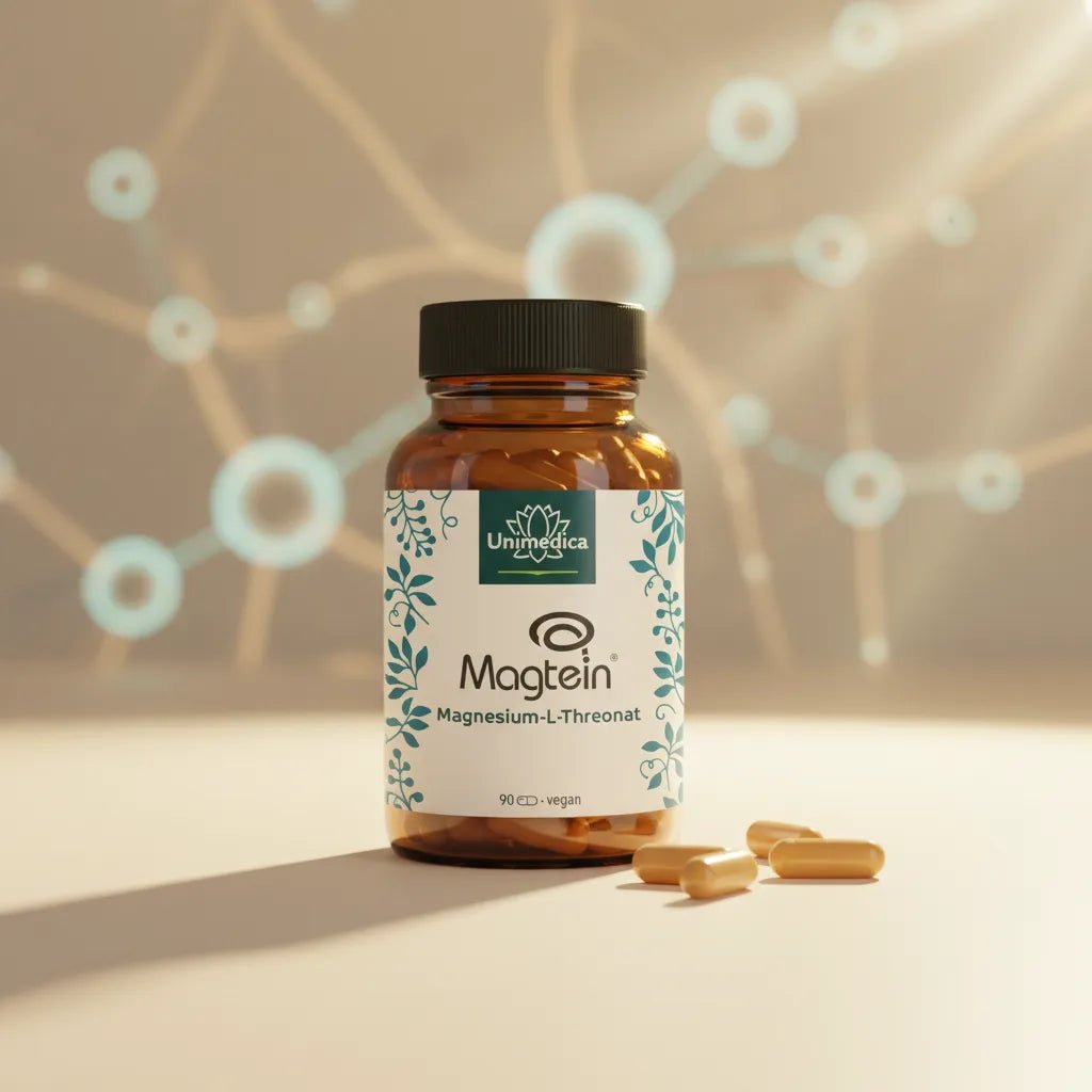 Magnesium L - Threonat - Magtein® - 144 mg Magnesium pro Tagesdosis (3 Kapseln) - 90 Kapseln - Nahrungsergänzung  Unimedica - Kornkammer