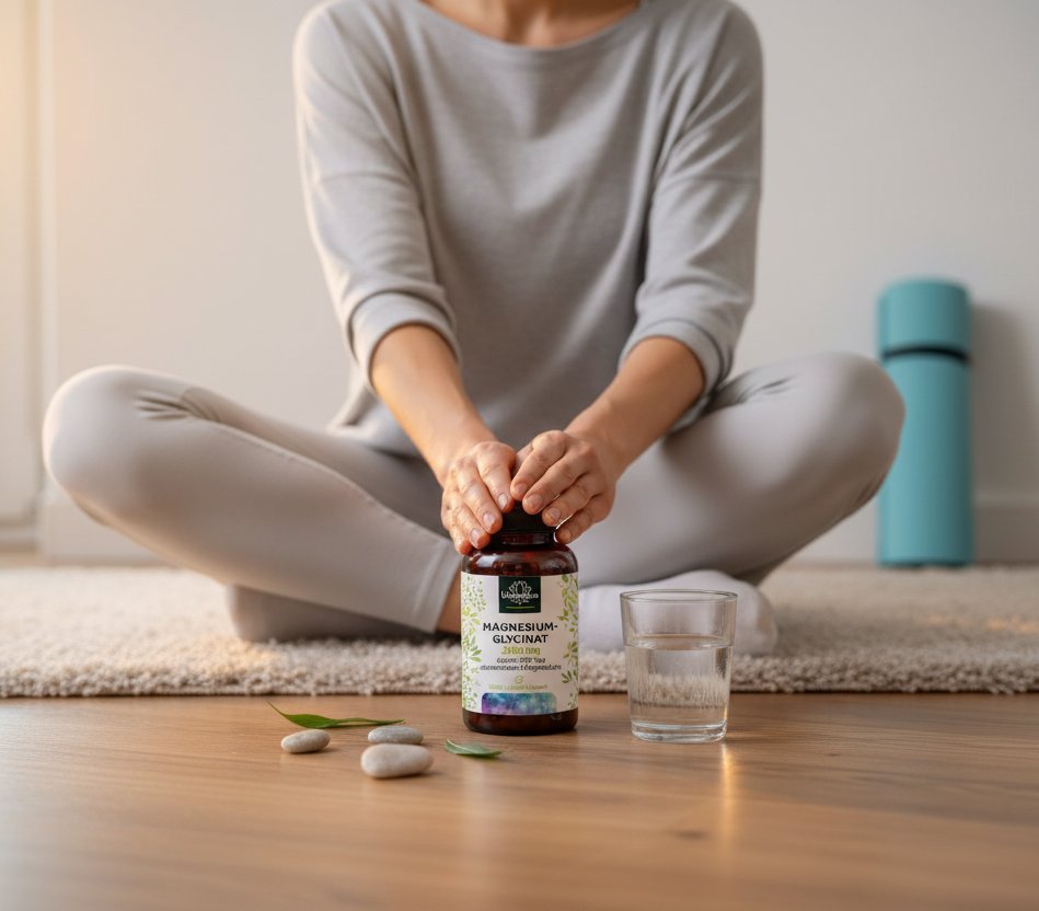 Magnesiumglycinat - 300 mg Magnesium 180 Kapseln - Nahrungsergänzung Unimedica Kornkammer Natur