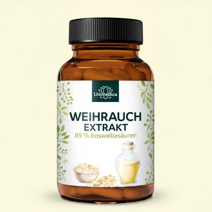 Weihrauch Extrakt - 85 % Boswelliasäuren - 375 mg pro Kapsel - 240 Kapseln - NahrungsergänzungUnimedica Kornkammer Natur