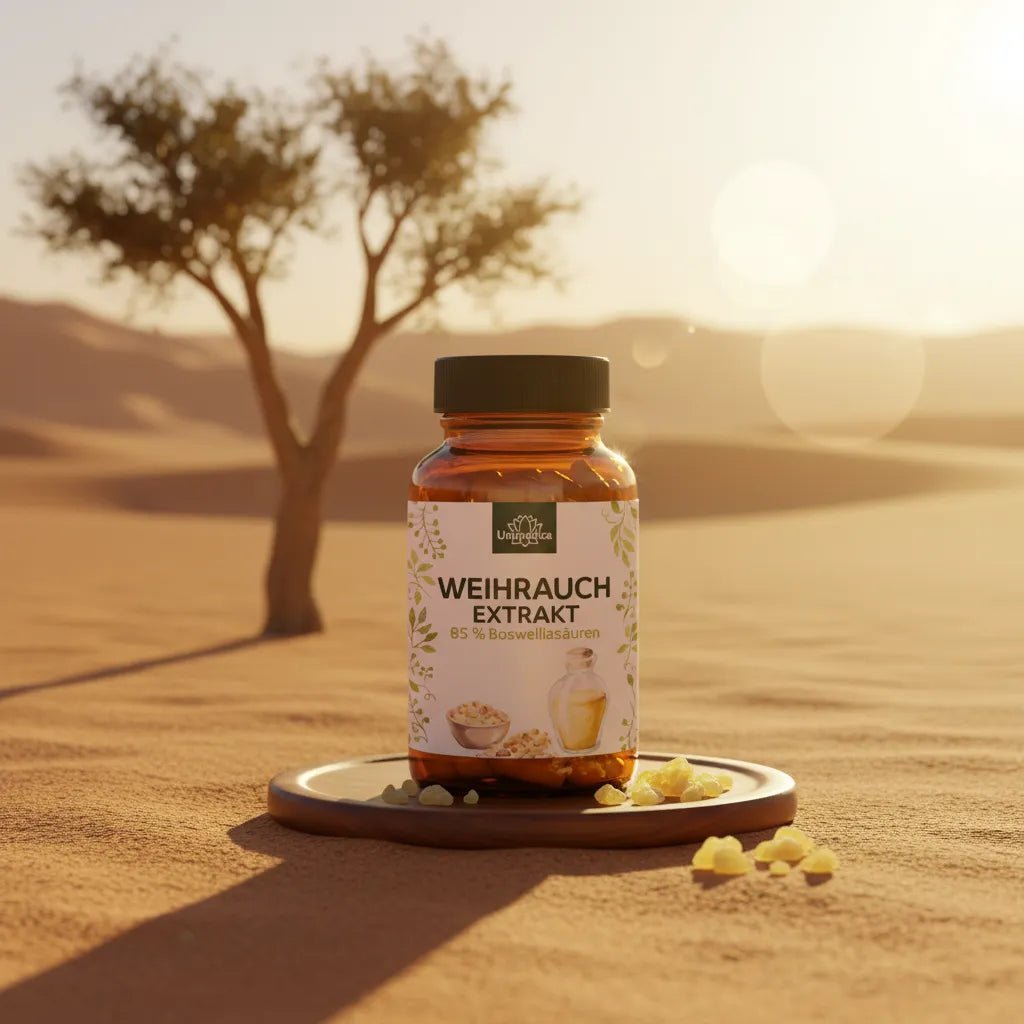 Weihrauch Extrakt - 85 % Boswelliasäuren - 375 mg pro Kapsel - 240 Kapseln - NahrungsergänzungUnimedica Kornkammer Natur