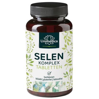 Selen Komplex - 200 μg pro Tagesdosis - hochdosiert - NahrungsergänzungUnimedica Kornkammer Natur